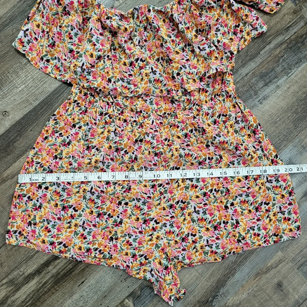 Roxy Another Day Off Shoulder Romper Boho Beach Cover Up Summer - Picture 10 of 12